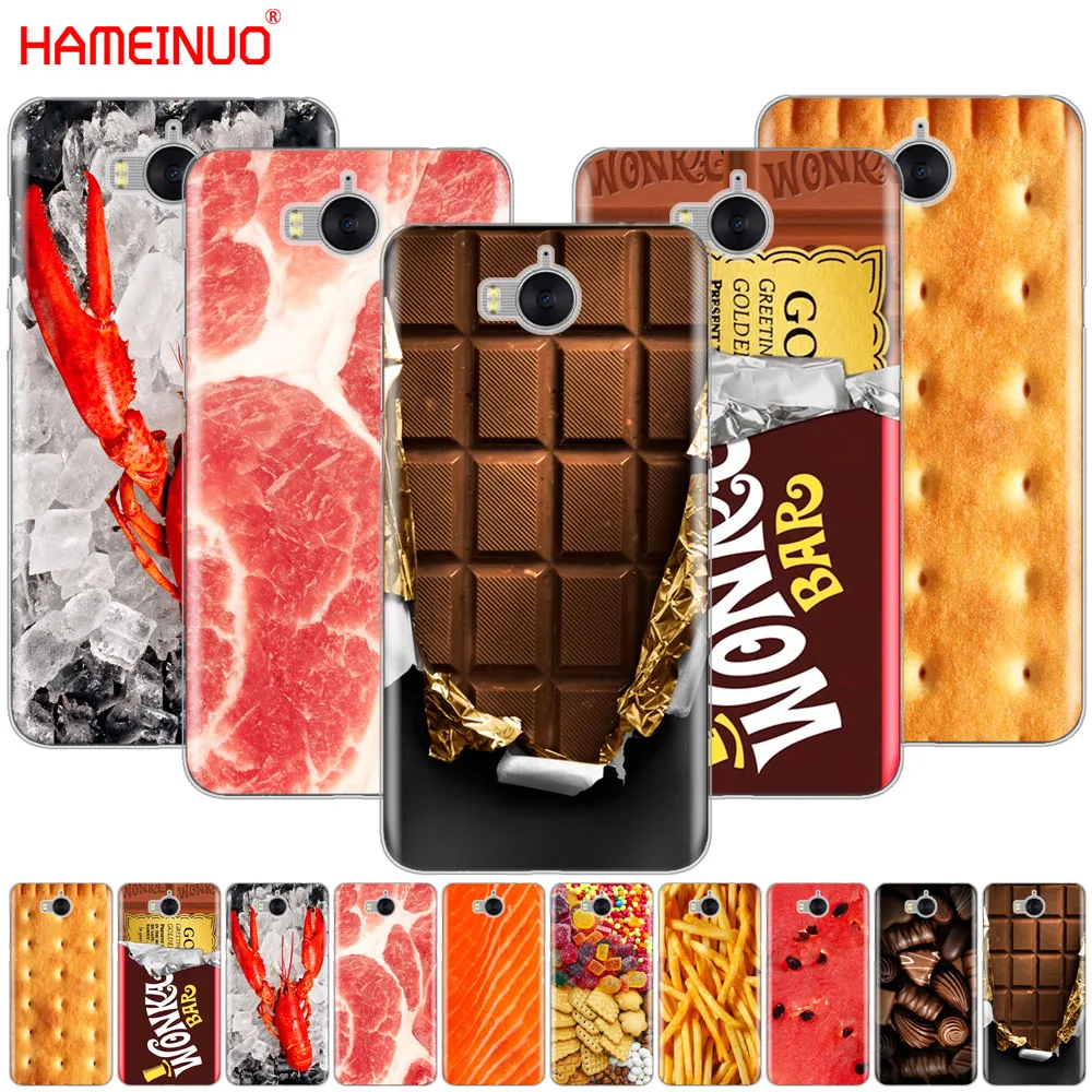 Чехол для мобильного телефона HAMEINUO Food Biscuits chocolates meat design Для huawei honor 3C 4X 4C 5C 5X 6 7 Y3 Y6 Y5