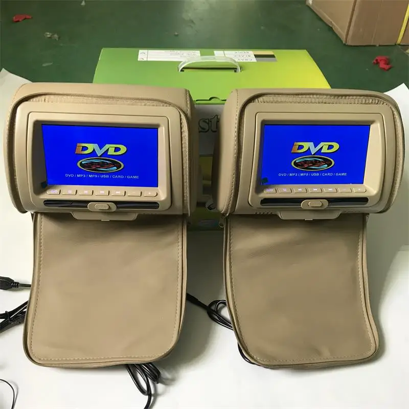 Автомобильный подголовник со встроенным 7 дюймов TFT LCD светодиодный Экран Подушка