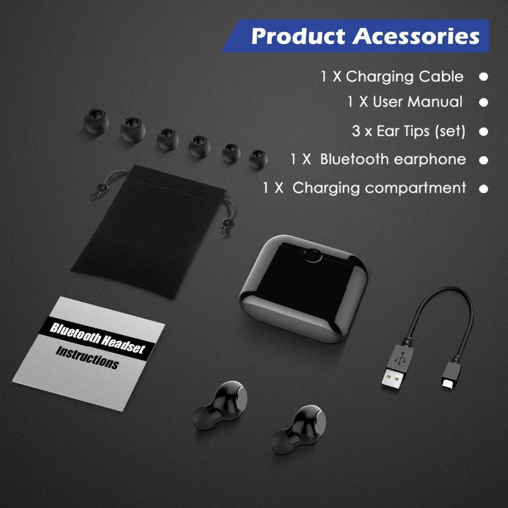 Bluetooth 5 0 наушники TWS Наушники Беспроводные спортивные игровая гарнитура с