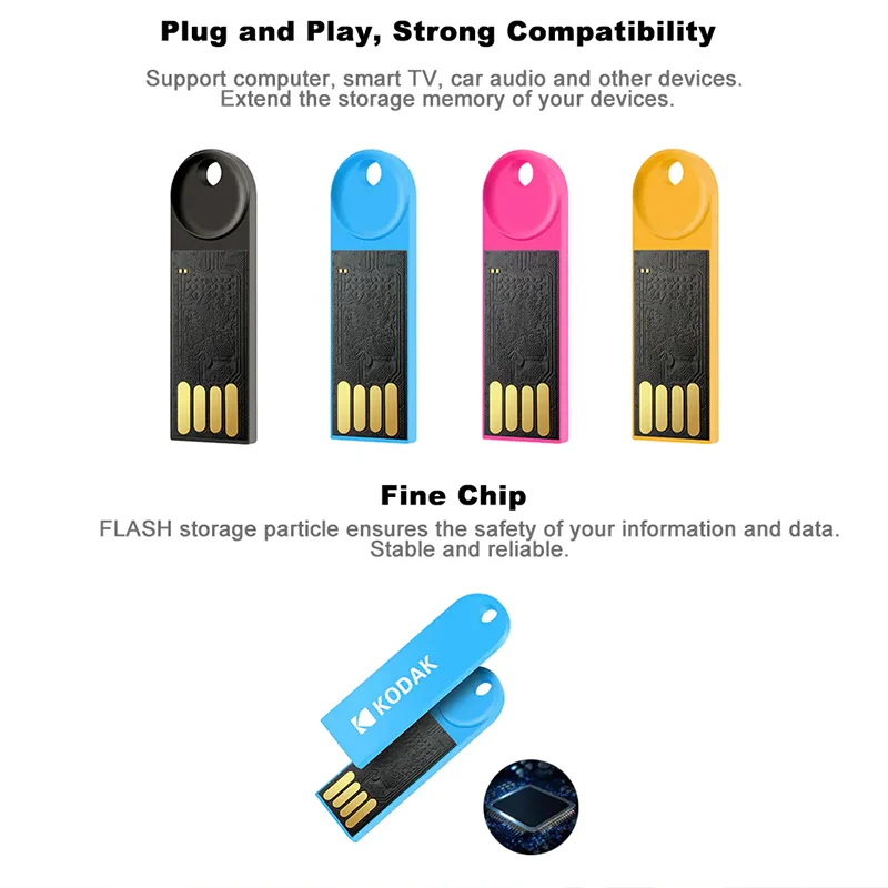 Kodak K212 разноцветные пластиковые USB Flash Drive USB2.0 Мини Прыжок 16 ГБ 32 64 Memory stick U диск cle