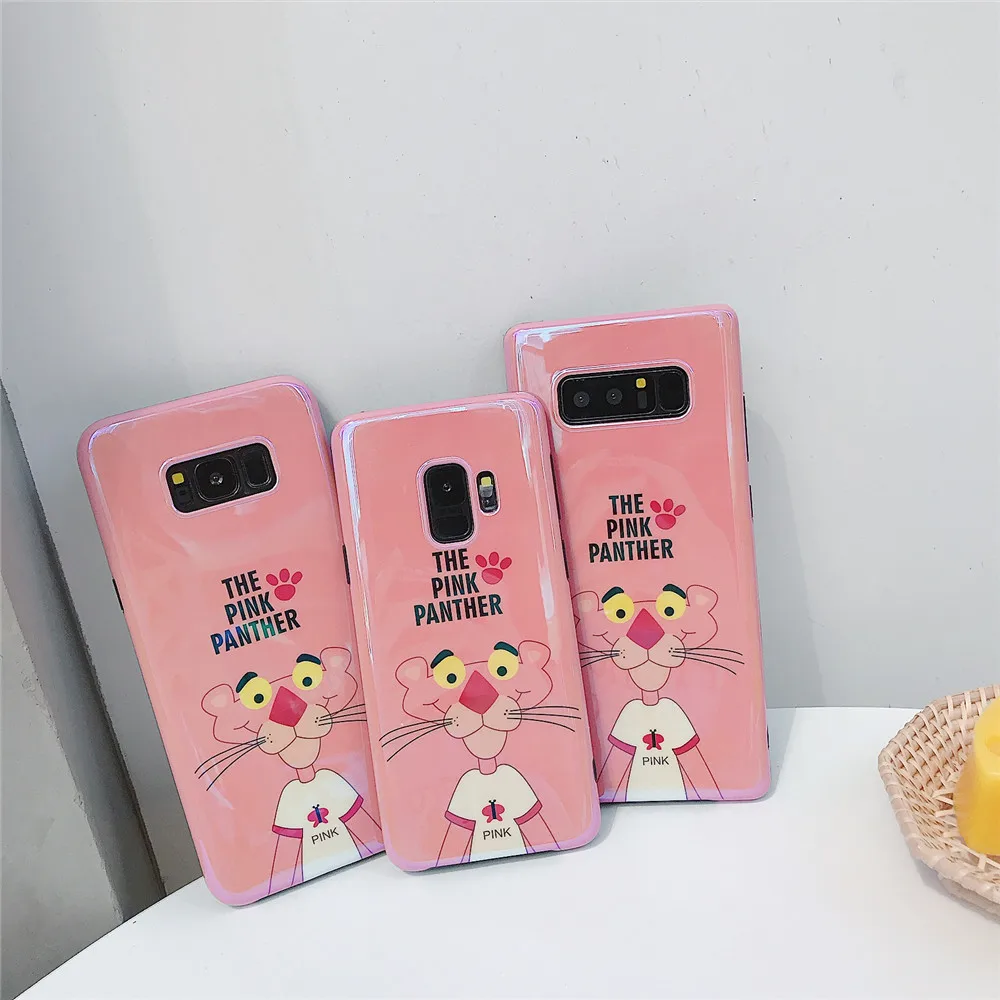 Мультфильм порошок Leopard Blu-Ray Мягкие TPU чехол для телефона samsung S7 S7edge S8 S9 Плюс Для