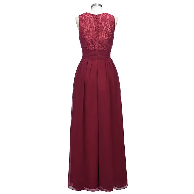 100% настоящие образцы Robe demoiselle d'honneur A Line бордовые кружевные платья подружек