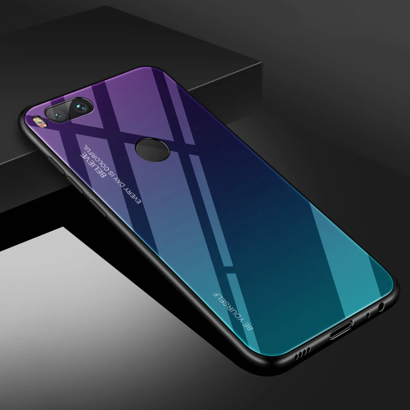 Чехол из закаленного стекла для Xiaomi mi x 3 2S Max 3 9 8 A2 Lite mi 8 mi 9 SE градиентный чехол для телефона Xiao mi Red mi 6A Note 7 6 Pro