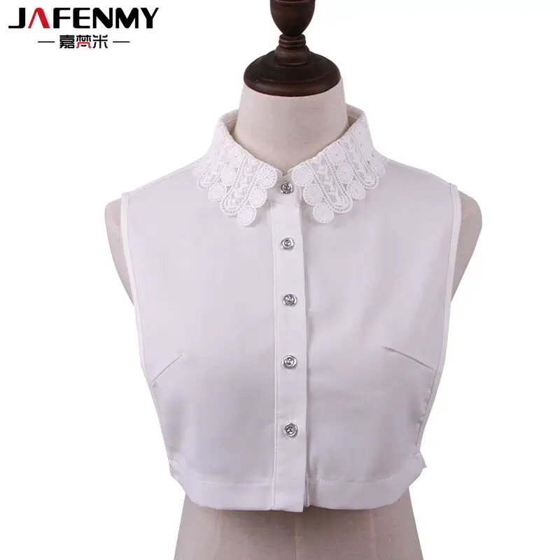 Ложный воротник женская белая вышивка &quotснег&quot сплошной съемный отворот блузка