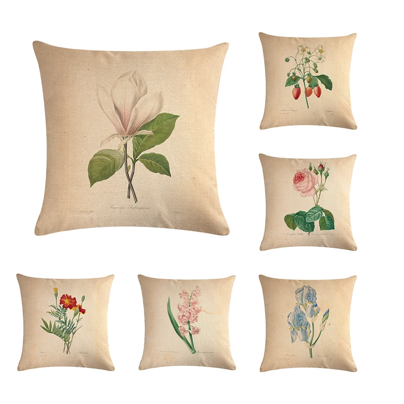 

Flower Cushion Cover Letter Printed Pillowcase Decorative Cushion Cover for Sofa Home Decor Throw Pillow Case Pillows ZY45
