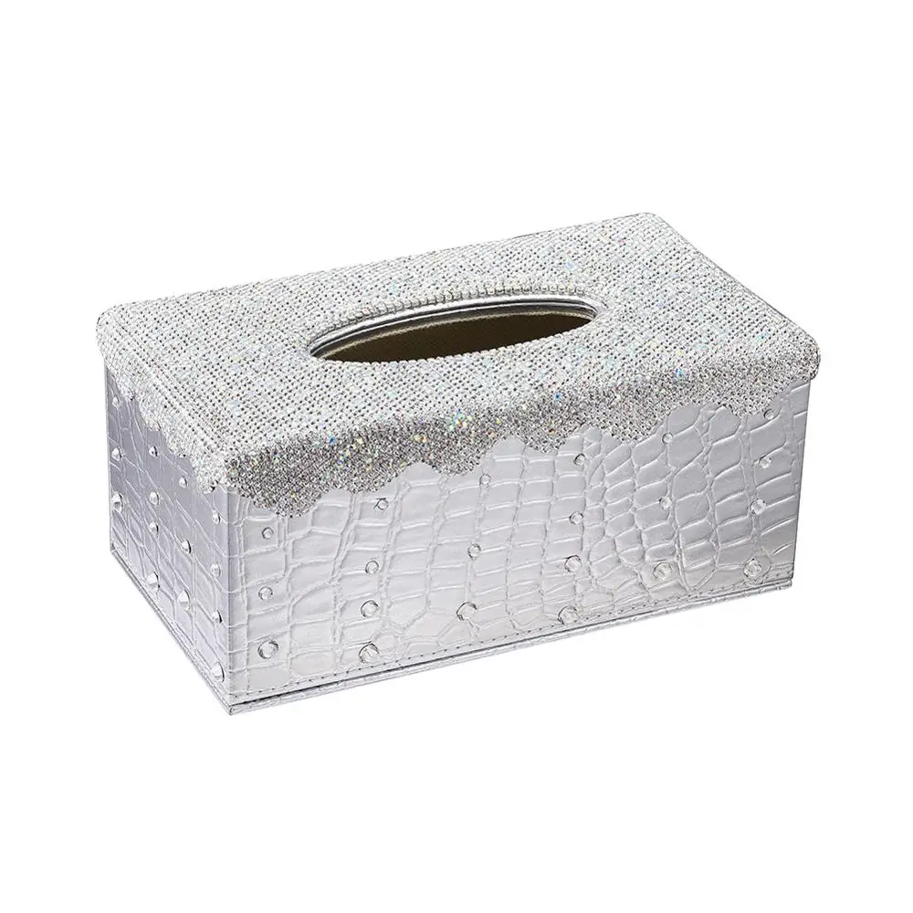 Шикарный прозрачный Автомобильный держатель для салфеток прямоугольный