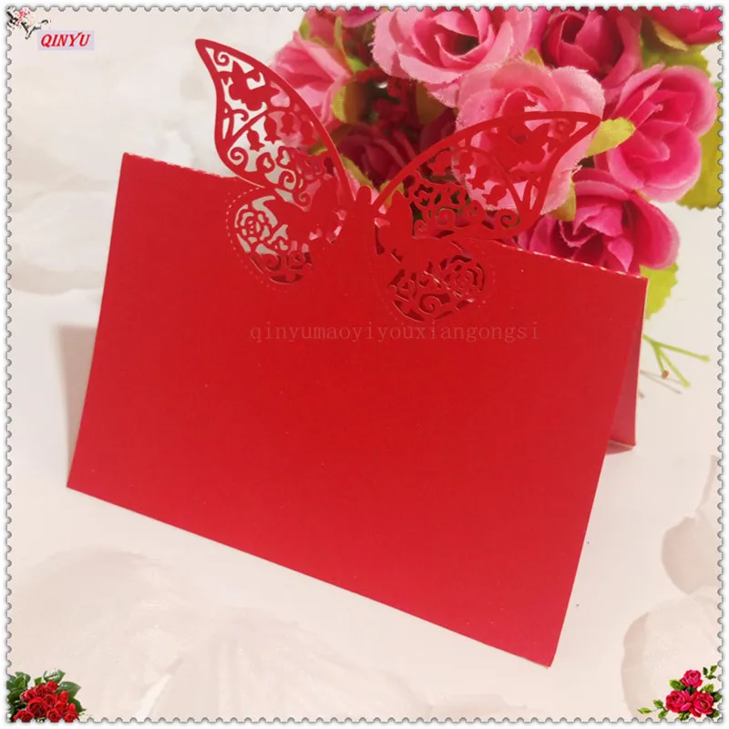 50/100 шт Свадебные Пригласительные открытки лазерная резка поздравительная