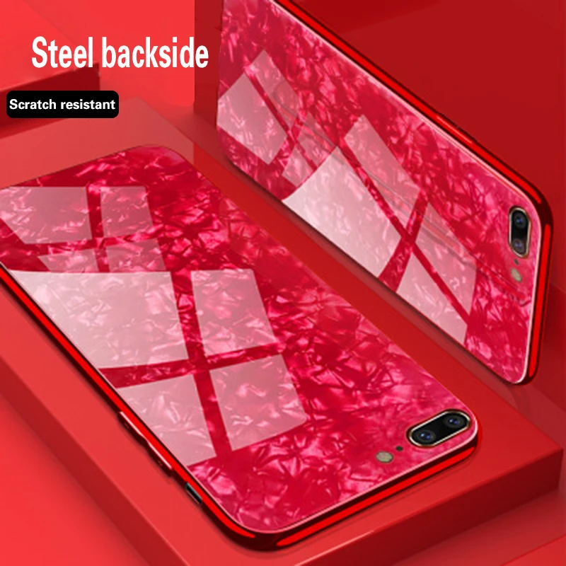 Для Iphone X 8 plus 7 6s 6 стеклянная оболочка мобильный мягкий чехол для телефона TPU +