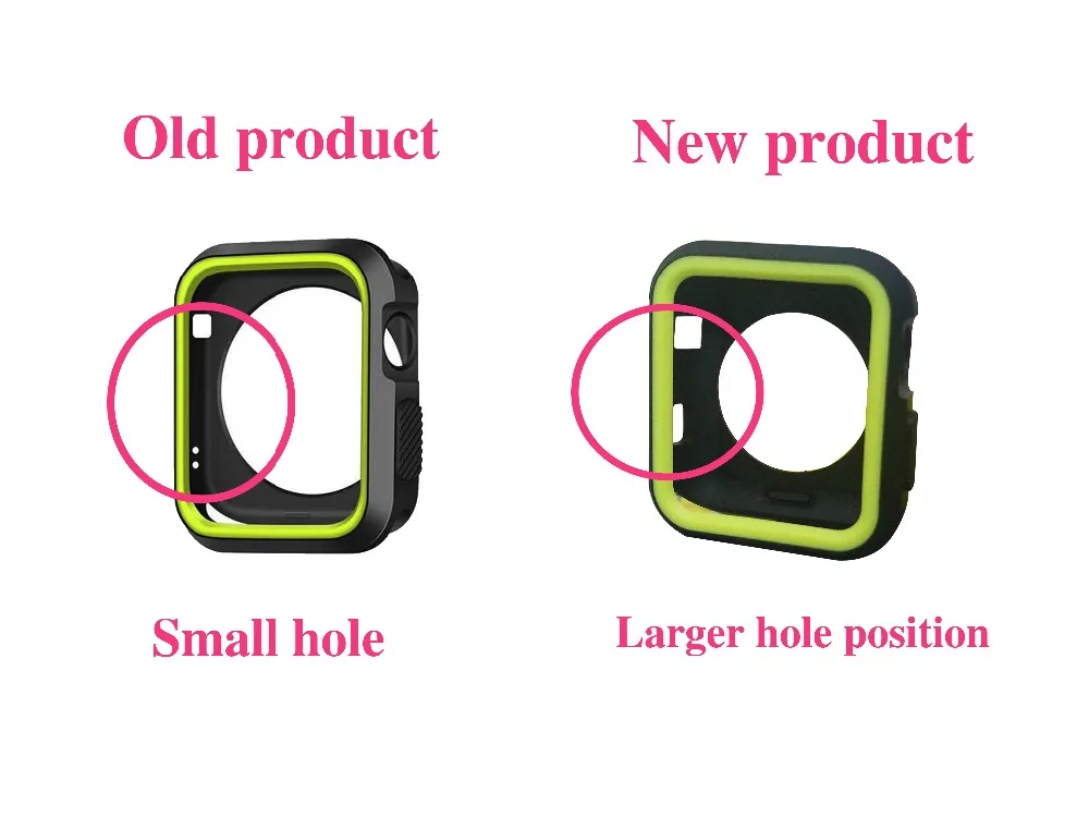 Мягкий силиконовый чехол с защитой от падения для Apple Watch iWatch серии 1 2 3 полностью