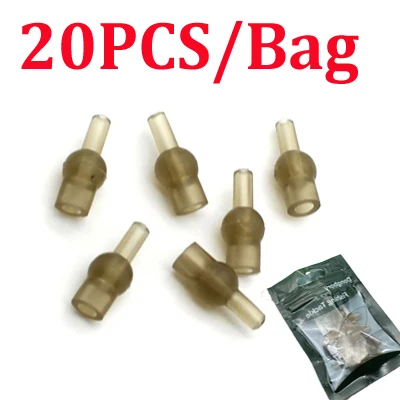 20PCS 20 шт., аксессуары для ловли карпа, резиновый тюльпан, бусина, быстрая замена, бусина для ловли карпа, метод подачи, рыболовные вертолеты, снасти - Цвет: 20PCS