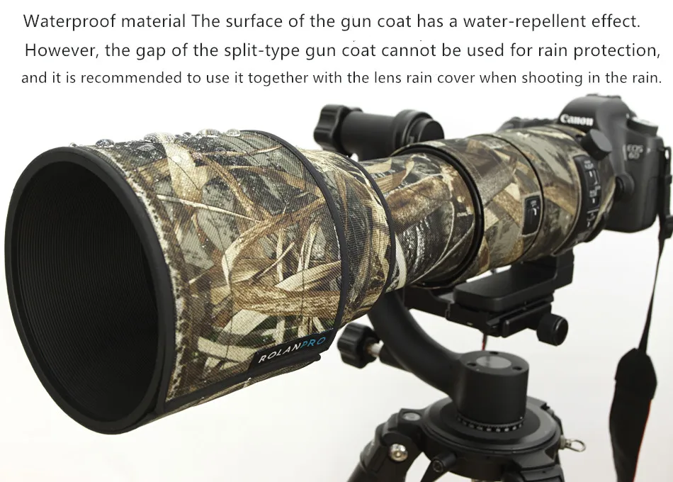ROLANPRO чехол для объектива камеры Камуфляжный для SIGMA 150-600 мм F5-6.3 DG OS HSM спортивный защитный чехол