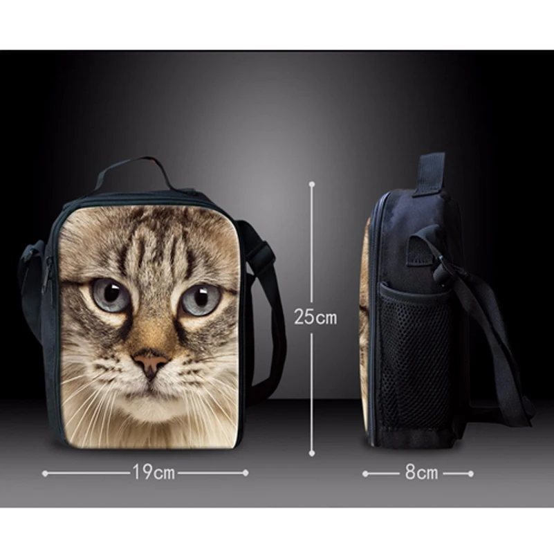 Модная изолированная сумка для ланча с 3D-принтом черепа женщин Термосумка