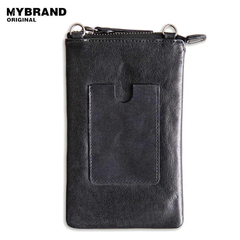 Mybrandoriginal повседневное мини-натуральная кожа сумка для человек телефон на молнии