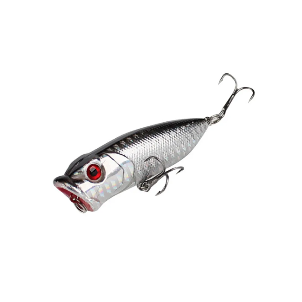 FISHINAPOT 1 шт. лазерный Поппер приманка для рыбной ловли 3D глаза плавающий кренкбейт