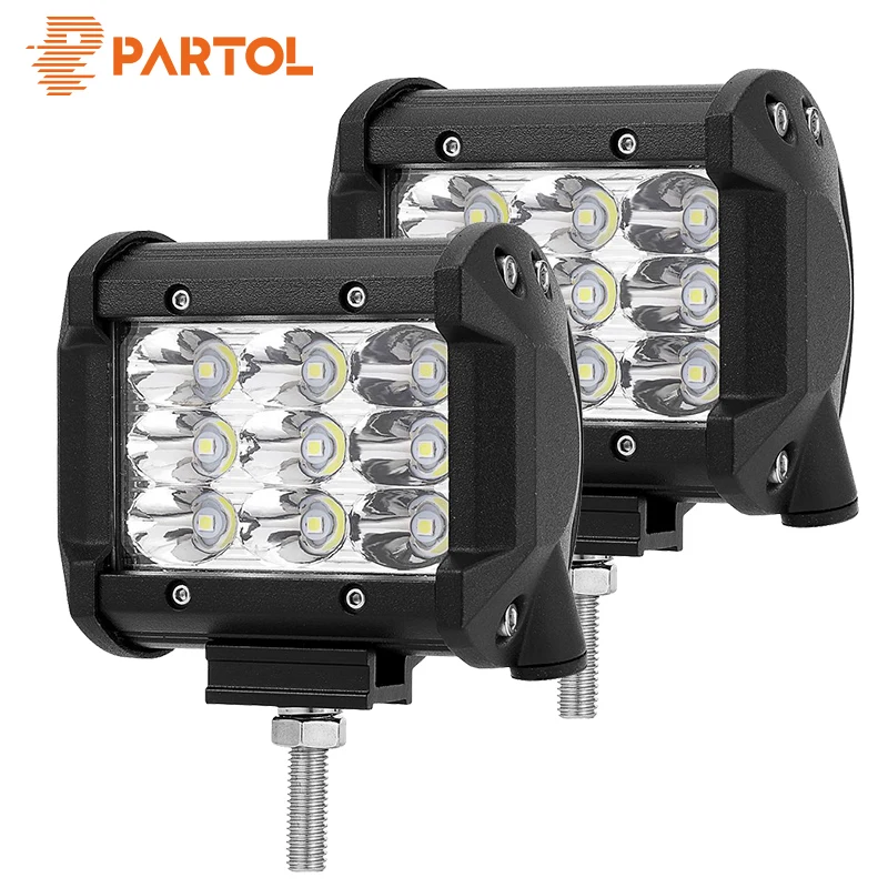 Трехрядный рабочий светильник Partol светодиодная лампа 4 дюйма 36 Вт точечный луч