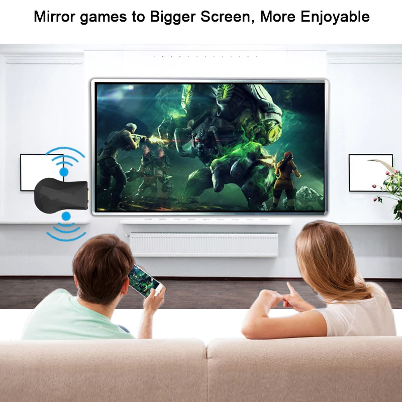 HDMI WiFi дисплей ключ Netflix AirPlay Miracast TV Stick Crome Cast Cromecast 2 3 беспроводной ключ|SmartTV-стики и
