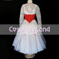 cospaly costume princess dress adult women custom made with red satin corset white wedding party dress