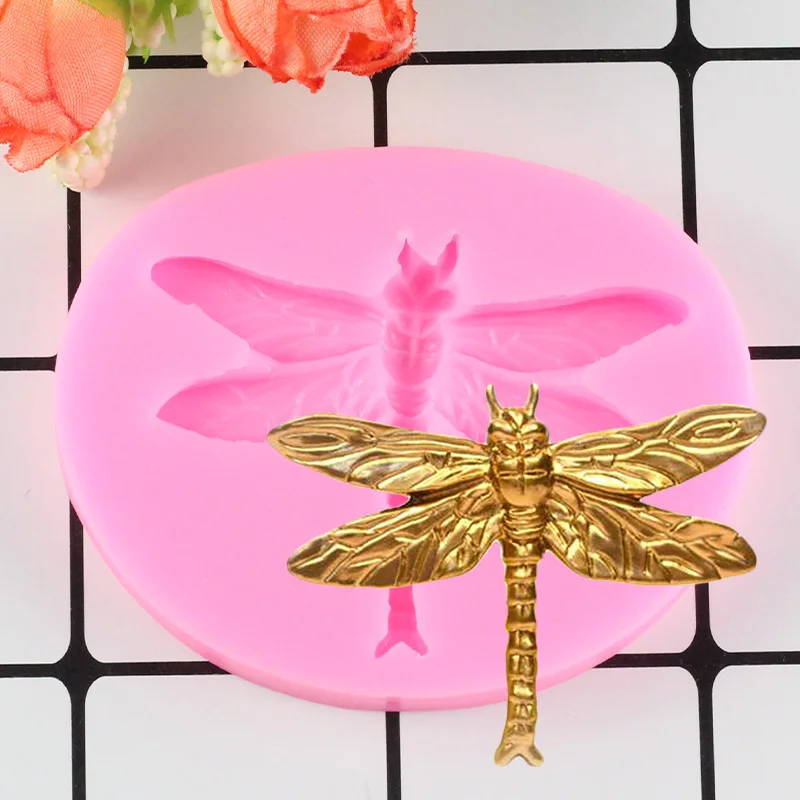 Sugarcraft силиконовая форма стрекозы формы для помадки инструменты украшения тортов