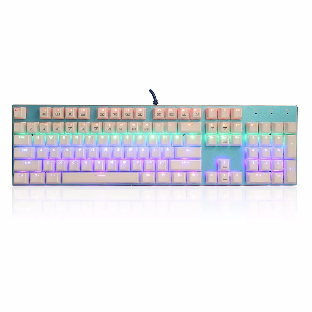 Z 88 механическая клавиатура с белыми кристаллами 104 клавиш игровая Outemu Clicky
