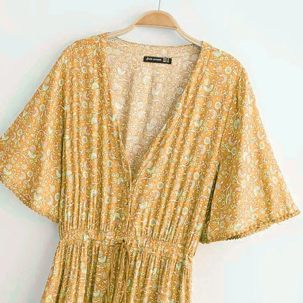 Женское платье с цветочным принтом модное женское глубоким v образным вырезом и