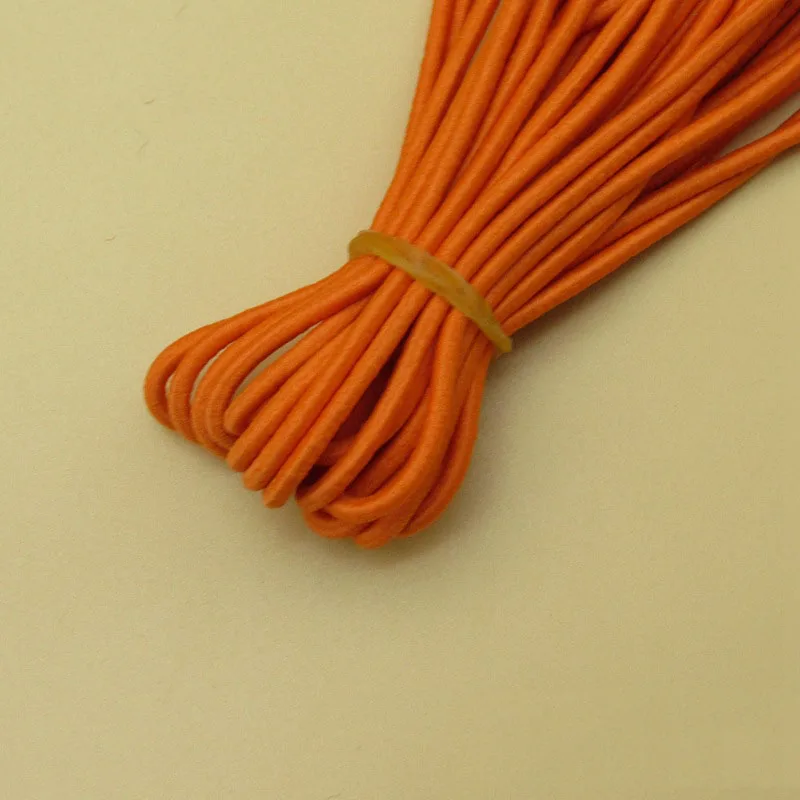 Orange 30 м x 2,5 мм экологически чистый круглый эластичный шнур мягкий эластичный шнур для одежды пояс для брюк резинка DIY аксессуары для одежды - Цвет: Orange