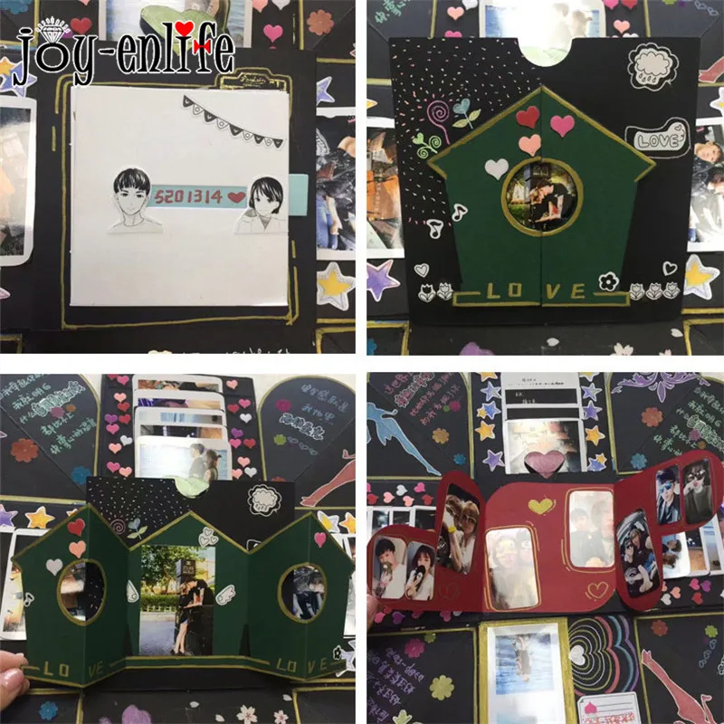1 шт. DIY сюрприз любовь Взрывная коробка подарок взрыв для юбилея скрапбукинга DIY Фотоальбом подарок для свадьбы дня рождения 16x16x16 см