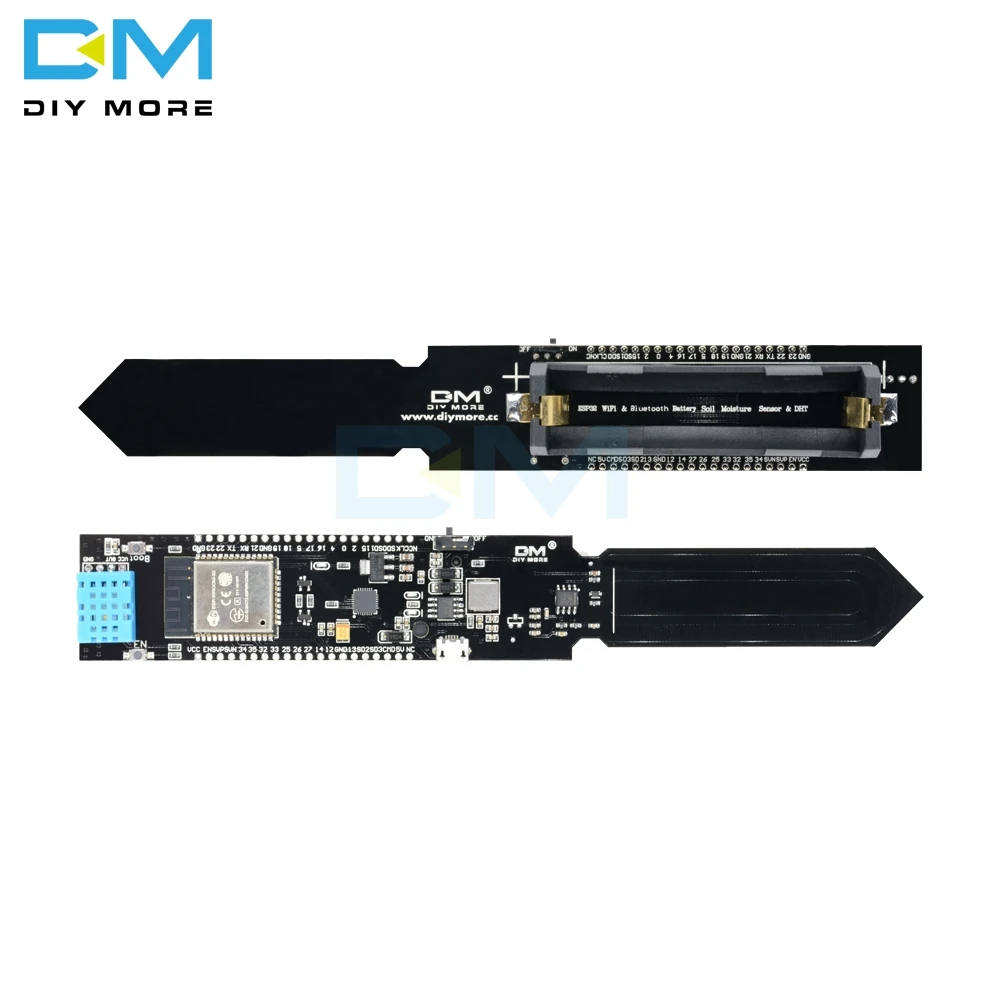 Датчик температуры и влажности почвы ESP32 DHT11 CP2104 Wifi Bluetooth модуль обнаружения 18650