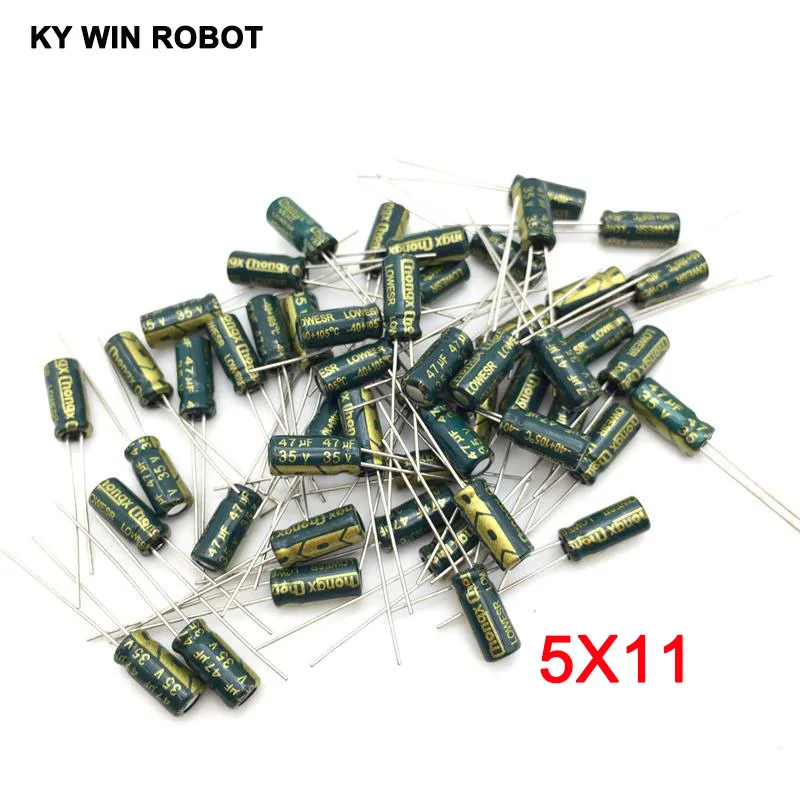 

50pcs/lot 47UF 35V 105C 5X11mm Aluminum Electrolytic Capacitor 35V47UF radial lead 50pcs