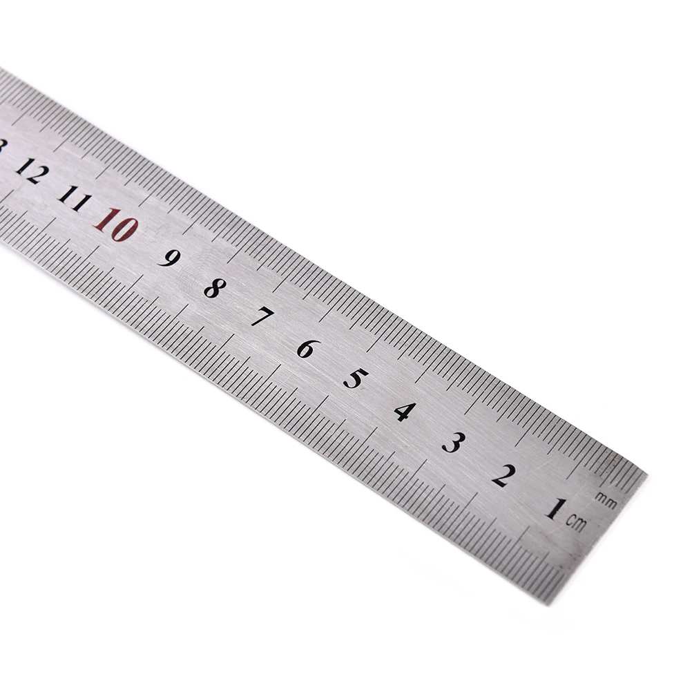 

1pc new arrival Straight Stainless Steel 90 Degrees metric scales Square Ruler School Office Stationery
