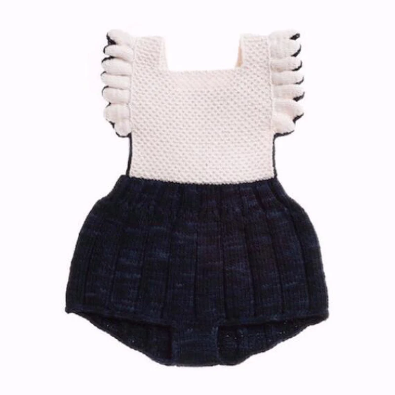 2019 весенний комплект Ins милый вязаный детский боди с длинным рукавом чистый