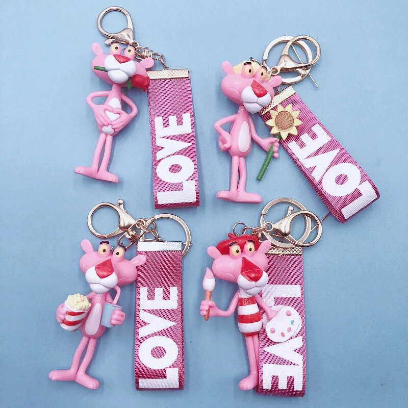 Женский виниловый брелок с розовой пантерой креативный на день рождения