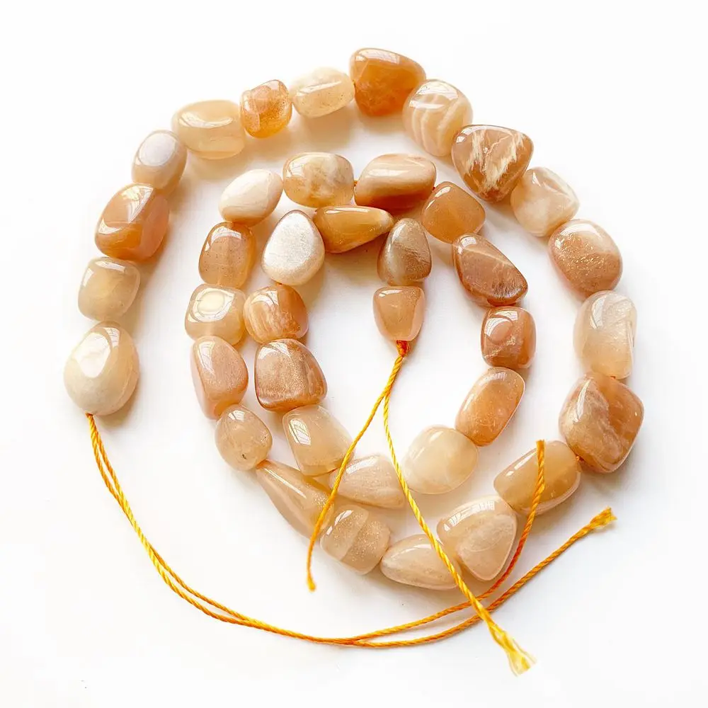 

Natural Sunstone Stone Beads For Jewelry Making DIY Bracelet Crystal Necklace Healing Stones Irregular Shaped 1 Strand