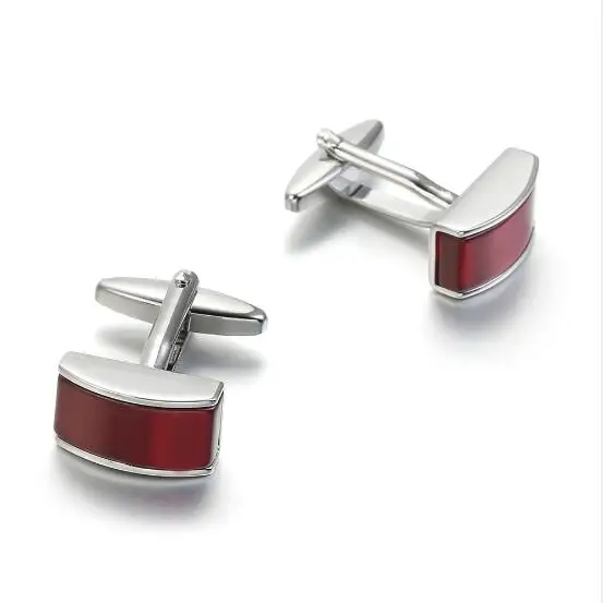 10 пар/лот качество опал Запонки серебристого цвета Арка Форма запонки Бизнес