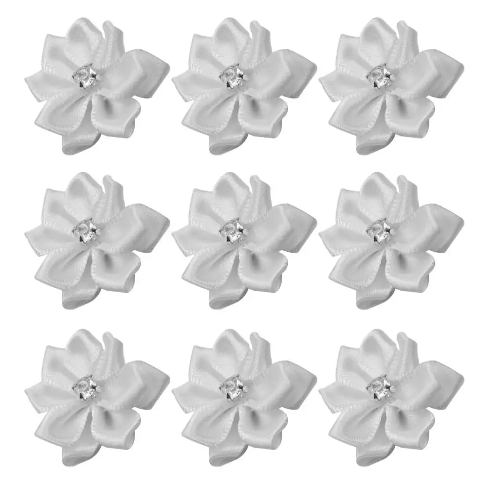 40 шт. хрустальные стразы декоративная атласная лента Цветочные аппликации