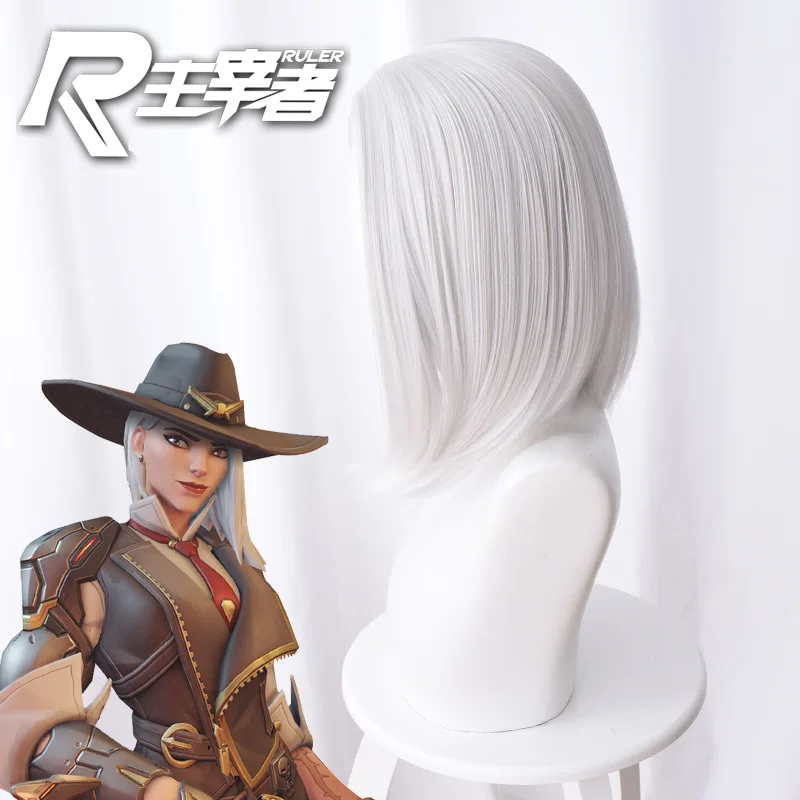 Горячая игра OW D. Va и Mercy Косплей парики цвет коричневый бежевый термостойкие