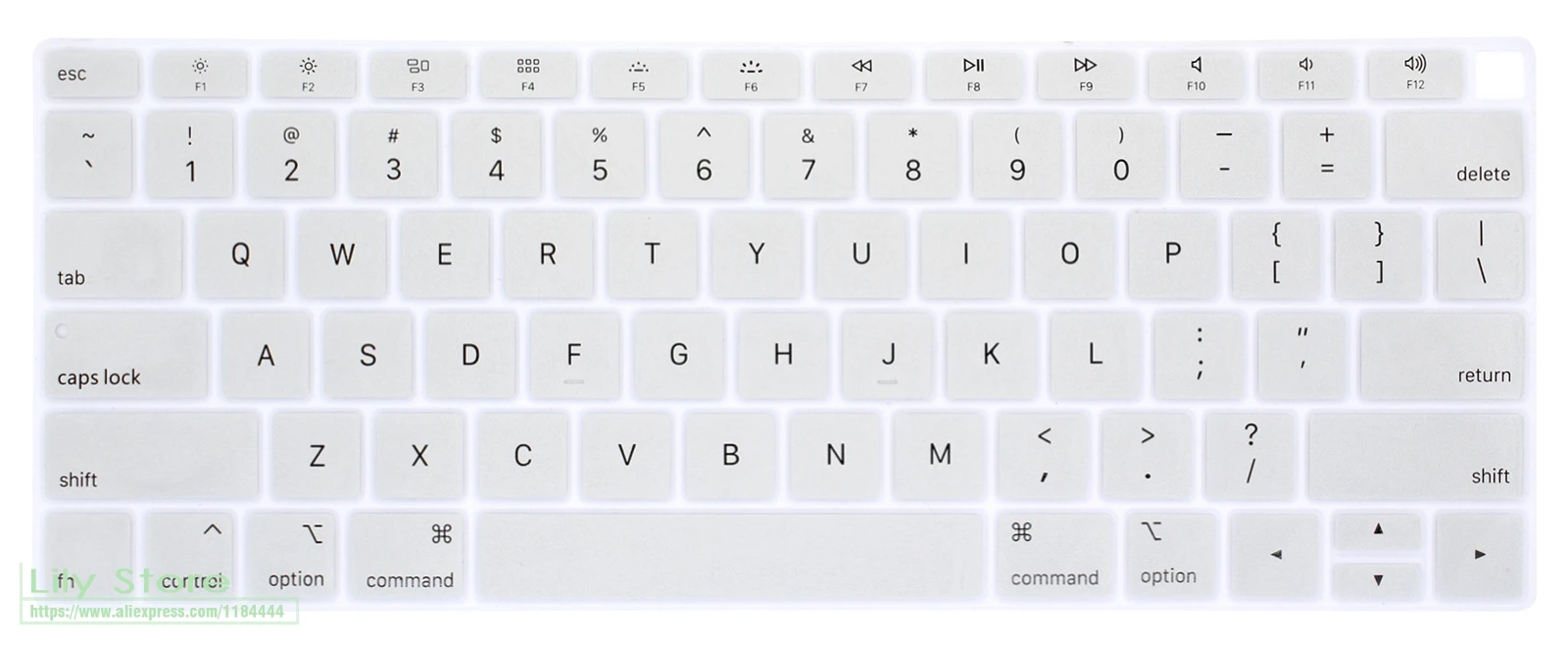 silver Силиконовый чехол-клавиатура для Apple MacBook Air, 13 дюймов,, английская защита кожи, A1932, с дисплеем retina Touch ID - Цвет: silver