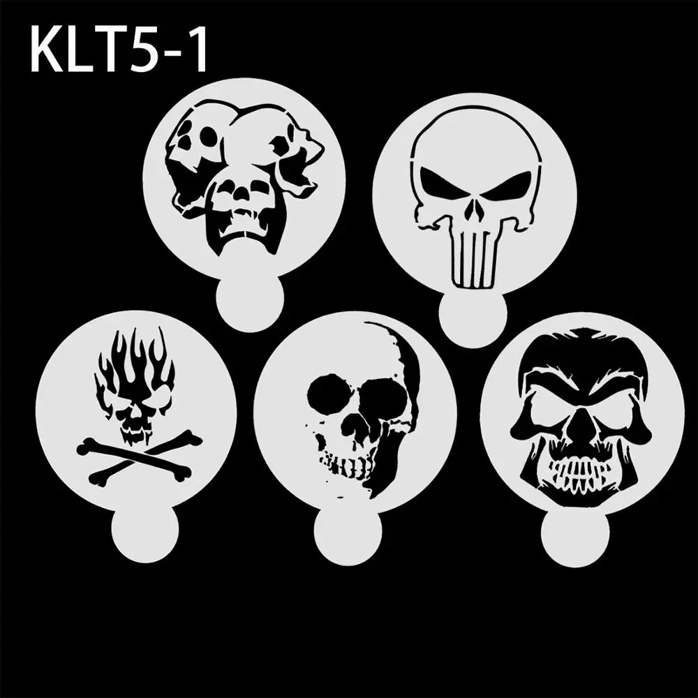 

Halloween Coffee Cookies Stencil for Painting decorTemplate Biscuits Fondant Mold Cake Decorating Tools Bakeware