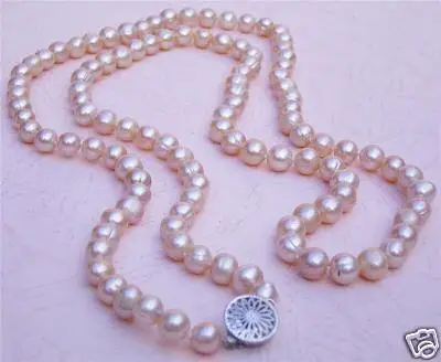 Ожерелье из пресноводного жемчуга 7 8 мм 18 дюймов|freshwater pearl necklace|fashion necklacemulticolor