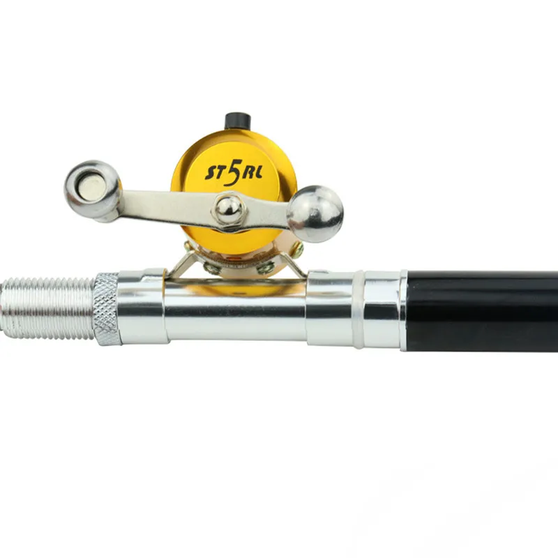 Карманный Телескопический рыболовный полюс из алюминиевого сплава легкий