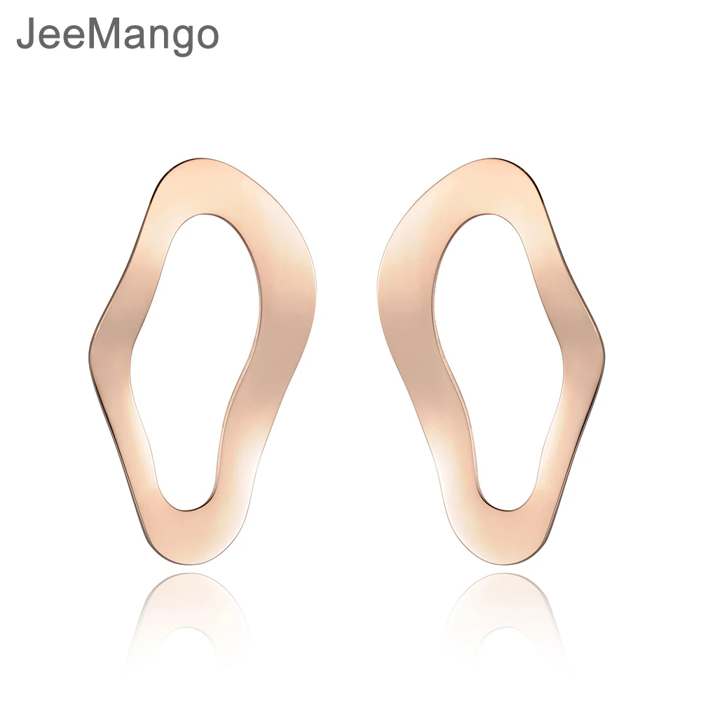 JeeMango Классическая титановая сталь серьги в форме ушей ювелирные изделия Модные
