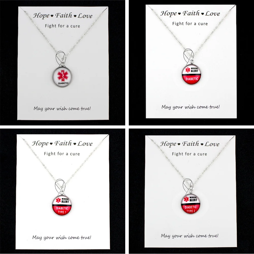 Подвеска цепочка для женщин и мужчин от диабетиков тип 1 2|Ожерелья с подвеской| |