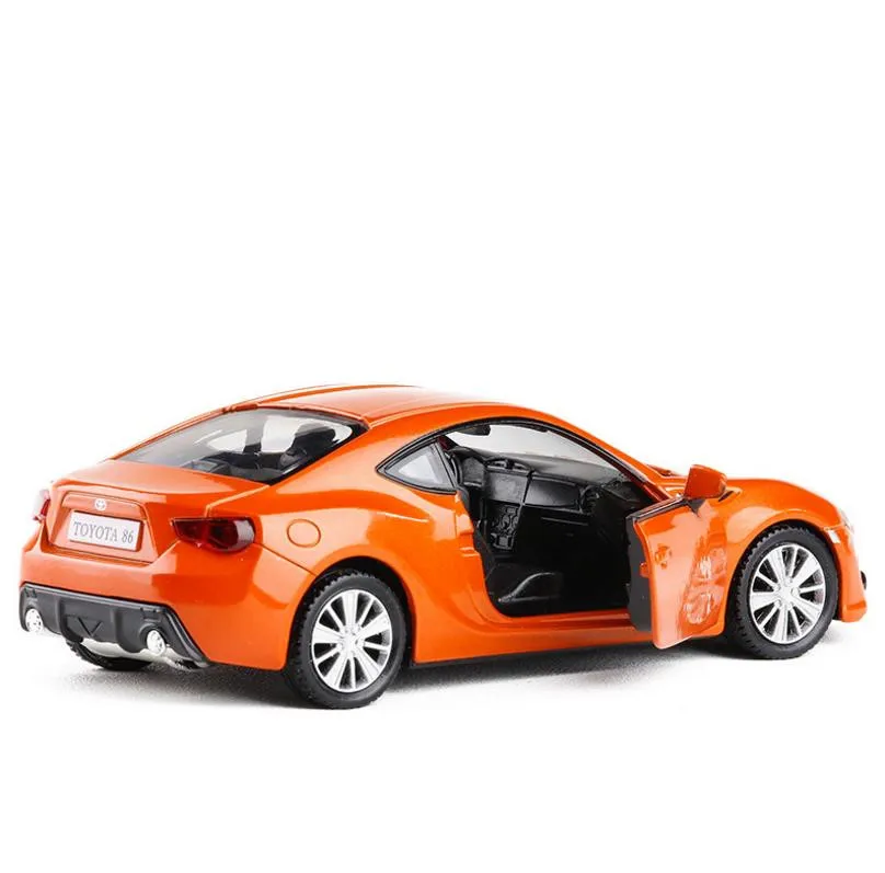 Модели легкосплавных автомобилей Toyota GT86, модель 1:36, модель автомобиля из сплава, игрушка для литья под давлением, коллекция металлических моделей, игрушки, 2 открытые двери
