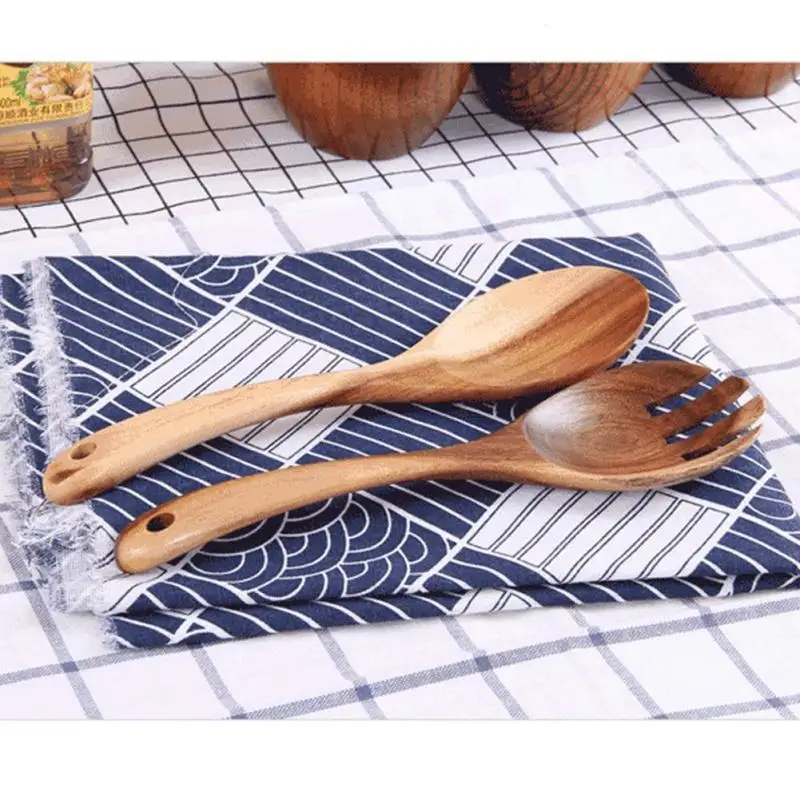 SUEF натуральная деревянная кухонная шлицевая лопатка ложка для перемешивания