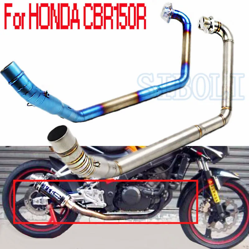 

Modified Pipe Stainless Steel Header Tube Link Front Exhaust Pipe Systems Without Muffler Slip On For Honda CBR150R cbr150