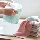 Бытовое мягкое утолщенное полотенце для посуды, двусторонняя микрофибра, чистящая ткань, супер впитывающий чистящий коврик для стола, Чистящая салфетка, кухонные принадлежности