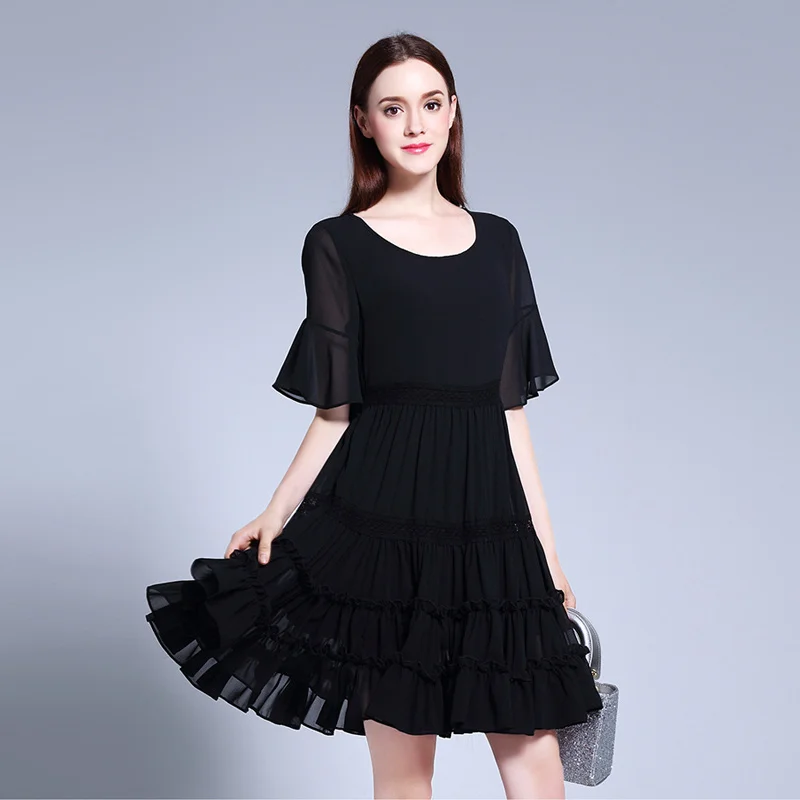 Богемное шифоновое большого размера летние Платье из новой коллекции 5xl плюс