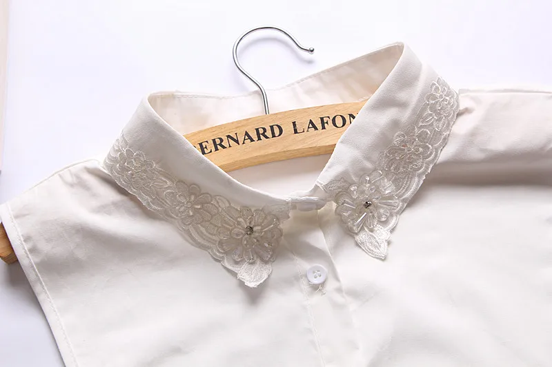 Воротник с бусинами и цветами воротник для свитера теплый ложный милый необычная