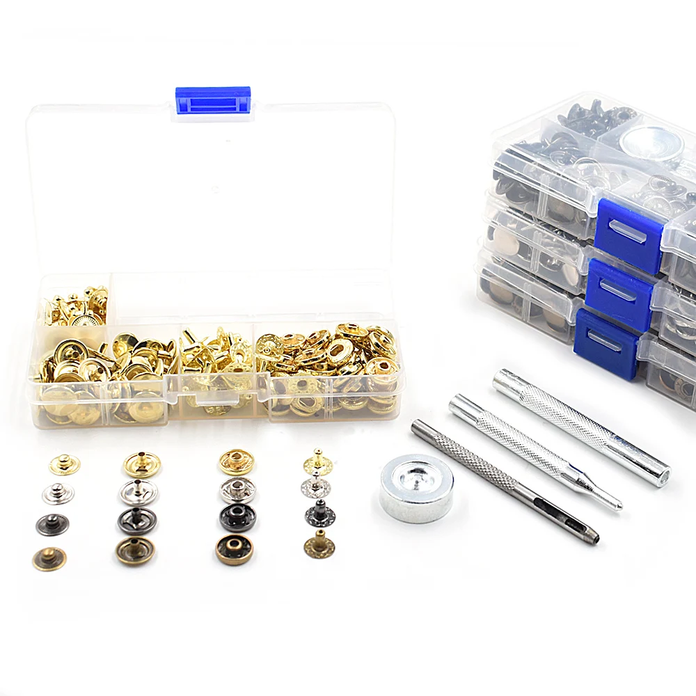 50 sets12.5mm кнопки + вручную установить инструмент в коробке аксессуары