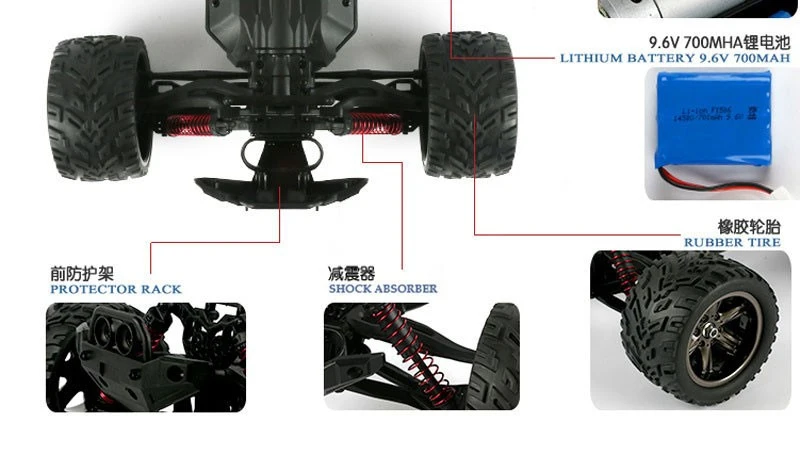 RC go-anywhere грузовик автомобиль FX-9116 2,4 г 1:12 40 км/ч Высокоскоростной RC внедорожный автомобиль электрическая мощность vechicle монстр грузовик vs 18628