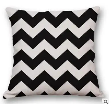 Простые геометрические наволочки из хлопка и льна наволочка в полоску/С